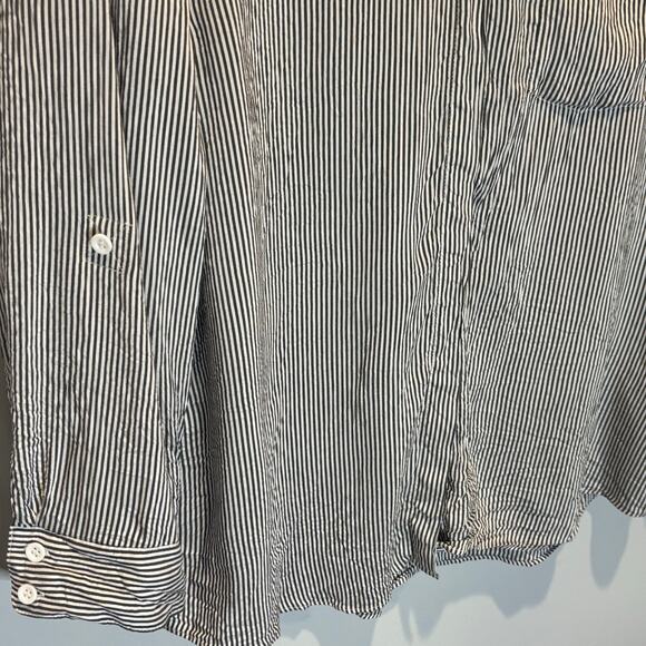Alice + Olivia Striped Button Down Shirt - size XL - Picture 3 of 6